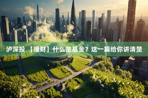 泸深投 【理财】什么是基金？这一篇给你讲清楚